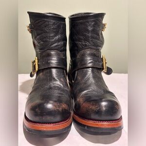 Renavgoodsco MTO Engineer style with Black Teacore Horsehide